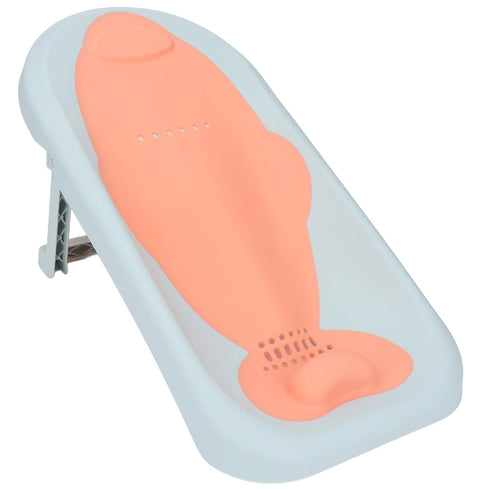 Focket Baby Bath Support, Ergonomic Spine Protection Foldable Quick Drying Slip Baby Bath Seat, Cushion with Reusable