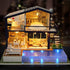 Swimming CUTEROOM Miniature House Kit, DIY Dollhouse Kit for Adults to Build, Mini House Making Kit with Furnitures