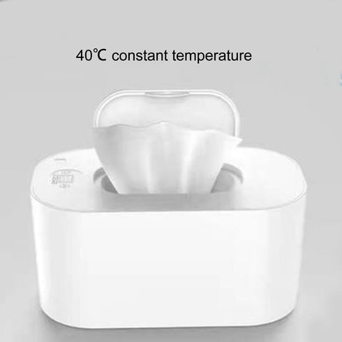 Portable Wipes Warmer with Night Light, Temperature Control, Moisturizing and Heat Preservation, USB Powered