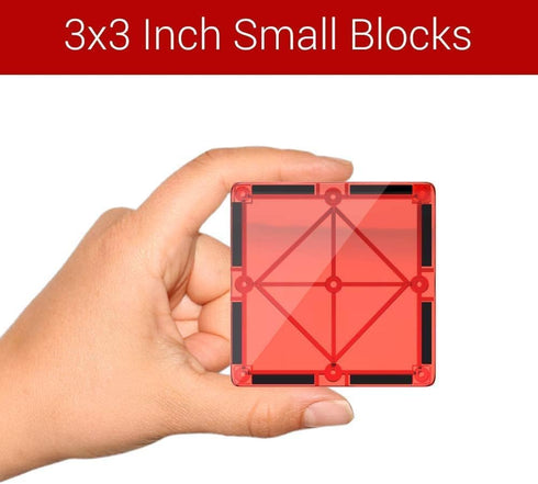 3+ 47PC Magnetic Tiles Building Blocks Toy - STEM Educational Magnetic Blocks for Kids, Creativity Preschool Learning