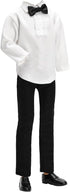 BARWA 3pc Doll Clothes Black Tuxedo Suit with Tie, White Shirt, Pants, Jacket for 12 inch Boy Doll