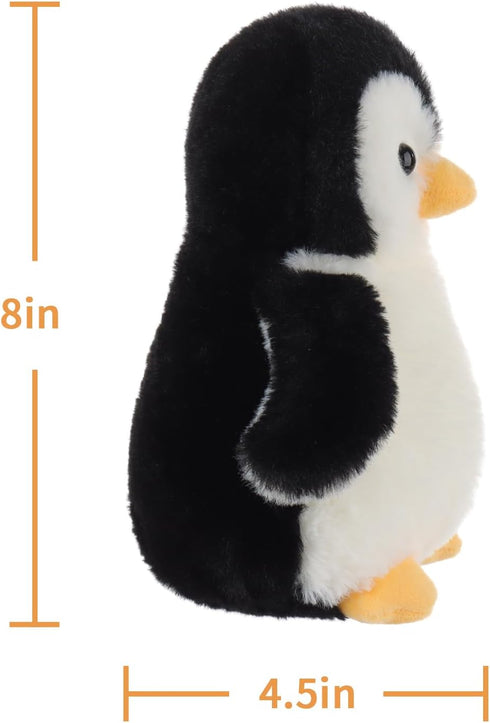 Apricot Lamb Antarctic Toys, Black Penguin Stuffed Animal, Soft Cuddly 8 Inches for Child