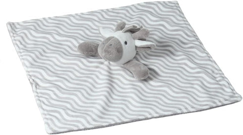 CREVENT Soft Plush Animal Face Security Blankets for Boys and Girls, Great Gifts for Birthday Baby Shower (Grey Zebra)