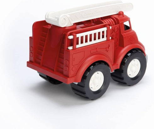 Green Toys Fire Truck - BPA and Phthalates Free Imaginative Play Toy for Kids, Red