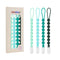 4 Pcs Green Baby Silicone Teething Pacifier Clip,One-piece Design,Round Shape,Smooth Surface,BPA Free.