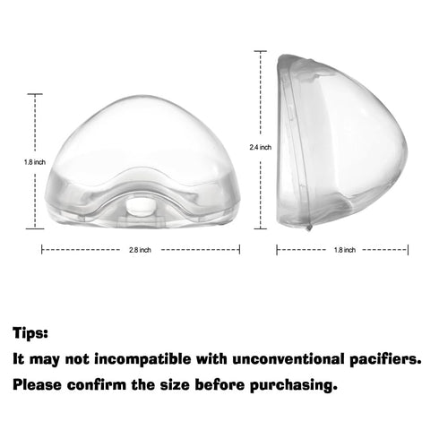 Accmor 2 Pack Pacifier Case, Pacifier Holder Case, Pacifier Container for Travel, BPA Free, Transparent