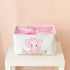 INough Pink Basket Elephant Storage Bins for Kids, Collapsible Storage Basket for Toys and Clothes, Medium