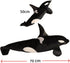 FRANKIEZHOU Giant Orca Stuffed Animal - Lifelike 27.6" Plush Killer Whale, Cuddly Toy for Boys and Girls