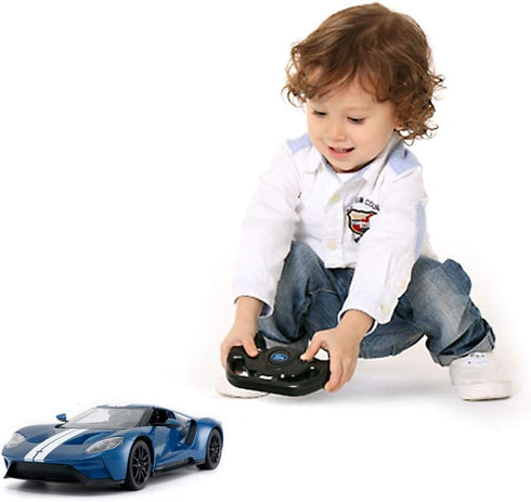 RASTAR RC Car | 1/14 Ford GT Remote Control Race Toy Car for Kids, Open Doors by Manual, Blue (2.4GHz)