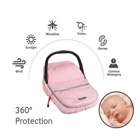 Yoofoss Baby Car Seat Cover Winter Carseat Canopies Cover to Protect Baby from Cold Wind, Super Warm Plush Fleece Baby