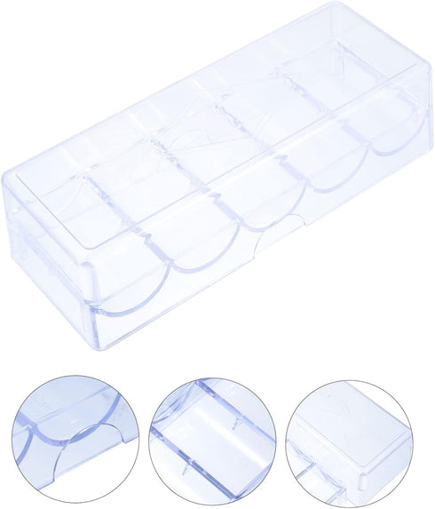 5 Grid Clear Plastic Compartment Storage Container, Organizer Box for Washi Tapes, Craft, Beads, Jewelry & Small Parts