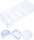 5 Grid Clear Plastic Compartment Storage Container, Organizer Box for Washi Tapes, Craft, Beads, Jewelry & Small Parts