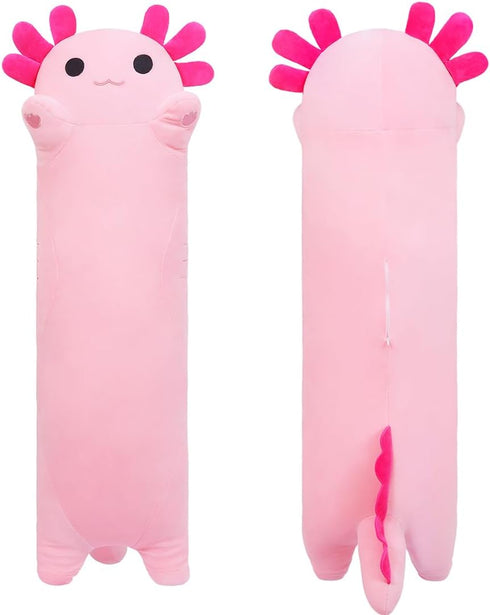 Sausudols 19.6 Long Axolotl Plush, Long Axolotl Body Pillow for Kids, Cute Axolotl Stuffed Animals for Girls, Soft