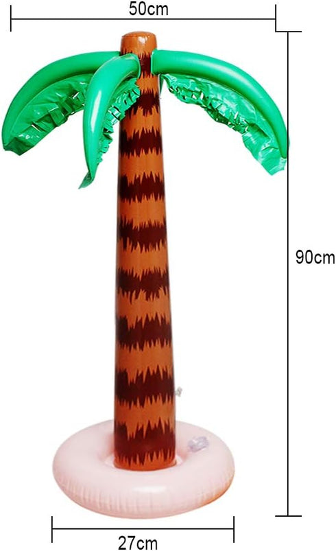 Inflatable Palm Tree Decoration, 2 Pack Jumbo Coconut Trees for Hawaiian Luau Party Decor
