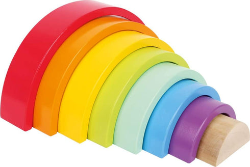 Wooden Rainbow Building Blocks with Ball (Large) by Small Foot, Educational Game for Toddlers
