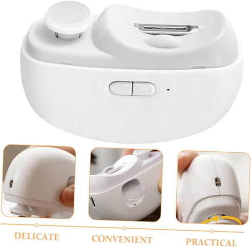 Trimmer Rechargeable Electric Nail Clipper and with Led Light Fingernail File for Adults Compact Design for Easy Travel