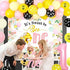 1st 1st Bee Birthday Decorations for Girl Bee Birthday Balloon Garland Kit Pink Yellow It's Sweet to Bee One Backdrop