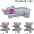 Yomwet 6 4 Set, Bath Toys for Toddlers Infants Months+, Floating Bathtub Elephant Toys Squeak Rubber Animal Piece Pool