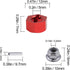 Hobbypark Aluminum 12mm Hex Wheel Hubs (4) & Flanged M4 Lock Nuts (4) for Traxxas 1/10 Slash 4x4 RC Car (Red)