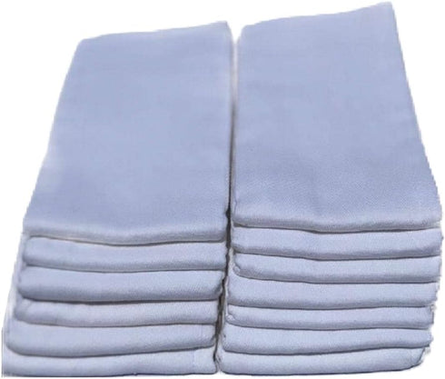ELEGANCE DIAPER Prefold Cloth Diaper | 12-Pack | White | 100% Cotton | Soft,