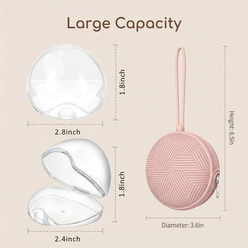 Smlpuame 4 Pack Set,2 2 Pacifier Holder Case Silicone Portable Pacifier Cover Pouch Bag for Diaper Bags Baby Carriage