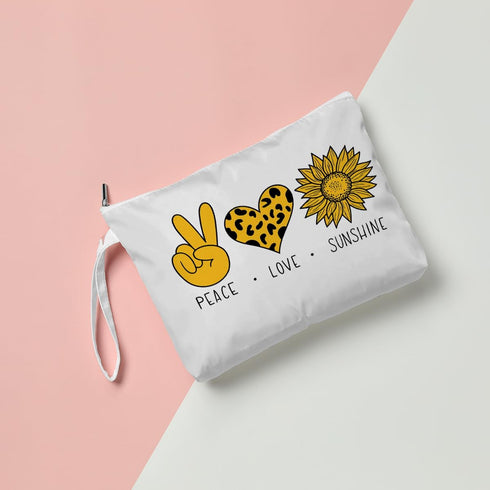 Fokongna Makeup Bag, Toiletry Bag, Waterproof Large Capacity Travel Cosmetic Bag, Zipper Pouch for Girls, Mom, Wife