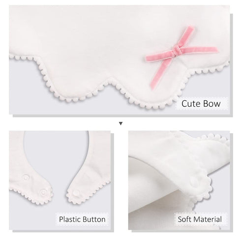 3 Bibs(3 JANGANNSA PCS Flower Baby Bibs Infant Burp Clothes for Baby Girls Saliva Towel Cotton Infant Toddler Girls PCS