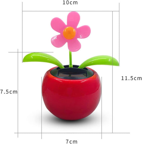 Red Seven-Starred Ladybug Solar Dancing - Car Dashboard Decorations, Funny Solar Powered Flower Pot, Swinging Toy for