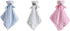 CREVENT Cozy Plush Baby Security Blanket Loveys, Minky Dot Front + Sherpa Backing with Animal Face (Blue Bear)