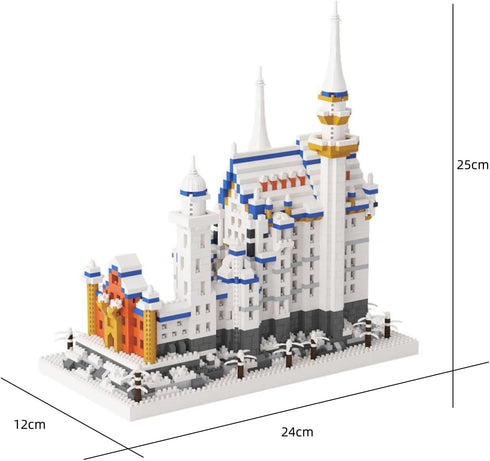 Kadablk Sets,Germany 2800+ Famous Architecture Model,Micro Blocks Building Swan Stone Castle, PCS Mini Bricks Building