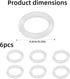 Fukaisu 6pcs O-Rings for Medela Harmony Manual Breast Pump, Rubber Gasket Replacement Parts for Hand Breast Pump Handle