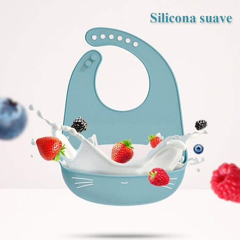 Baby Bibs Silicone Feeding Bibs, Adjustable Waterproof Bibs, 3pcs for Feeding