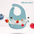 Baby Bibs Silicone Feeding Bibs, Adjustable Waterproof Bibs, 3pcs for Feeding