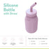 BPA-Free Pink Silicone Water Bottle with Straw for Kids