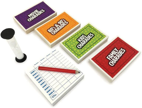 Outset Media Family Charades Game; 4 Games in 1 Box for 2 or More Players, Ages 7 and Up