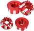 VGEBY 4pcs RC Hex Nuts, M4 Carving Hexagonal Nuts Aluminum Alloy for D3 D4 1/10 RC Car (Red)