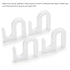 Zynoro 4 Pack Chair Back Hook Compatible with Stokke Tripp Trapp High Chair, White Non-Slip Clip for Hanging Small