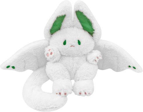 PEACH CAT 16" Cute White Bat Bunny Plush Pillow - Kawaii Rabbit Stuffed Animal for Kids
