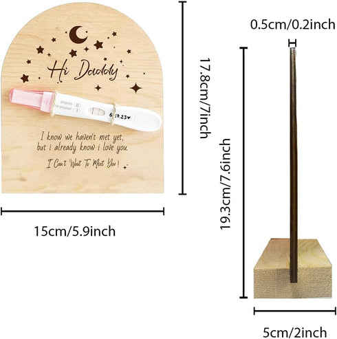 FREEBLOSS Surprise Pregnancy Announcement for Dad Baby Reveal Ideas for Husband, Hi Daddy Pregnancy Test Keepsake
