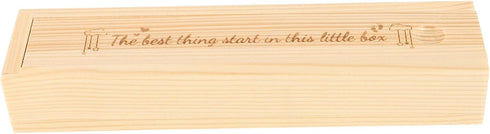 Garneck Pregnancy Announcement Keepsake Box Decorative Wooden Storage Case for Pregnancy Test