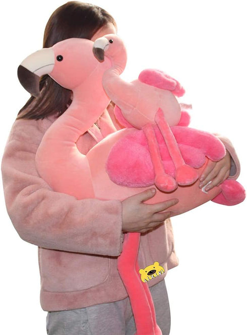 AIXINI 35.4inch Soft Plush Flamingo Stuffed Animal - Pink Flamingo for Girls Kids Birthday Gifts