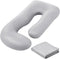 Hahafelt Cooling Pregnancy Pillow Cover (Only Pillowcase) 59 Inch Large J Shaped Full