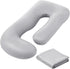 Hahafelt Cooling Pregnancy Pillow Cover (Only Pillowcase) 59 Inch Large J Shaped Full
