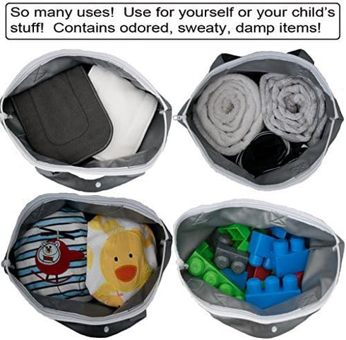 MOM & BAB Wet Bags for Baby | Travel | Cloth Diapers | Swimsuits and Towel | Wet Dry Bag for Breast Pump Parts, Gym