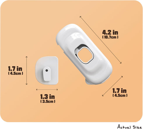 Dewny brand 6 of Safety Latch Lock Easy Attachable Install Adhesive for Baby Childen Daycare Child Kids Senior Elder