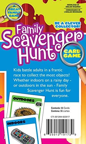 Outset Media Family Scavenger Hunt Card Game, Travel Friendly Indoor and Outdoor, Ages 6+