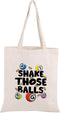 JXGZSO B Gambler Gift Tote Bag, Shake Those Balls Lucky Pouch Bag for Game Lovers