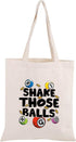 JXGZSO B Gambler Gift Tote Bag, Shake Those Balls Lucky Pouch Bag for Game Lovers