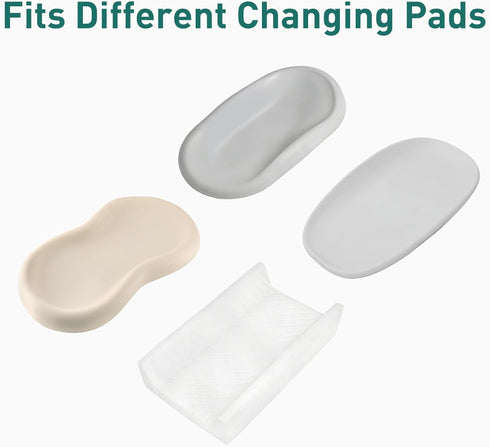 3 Pack Organic Quilted Thicker Baby Changing Pad Liners Waterproof, Soft & Warm On Baby's Back, Absorbent, Non-Slip