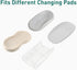 3 Pack Organic Quilted Thicker Baby Changing Pad Liners Waterproof, Soft & Warm On Baby's Back, Absorbent, Non-Slip